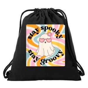 Stay Spooky Stay Groovy Halloween Drawstring Bag