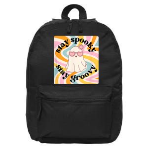 Stay Spooky Stay Groovy Halloween 16 in Basic Backpack