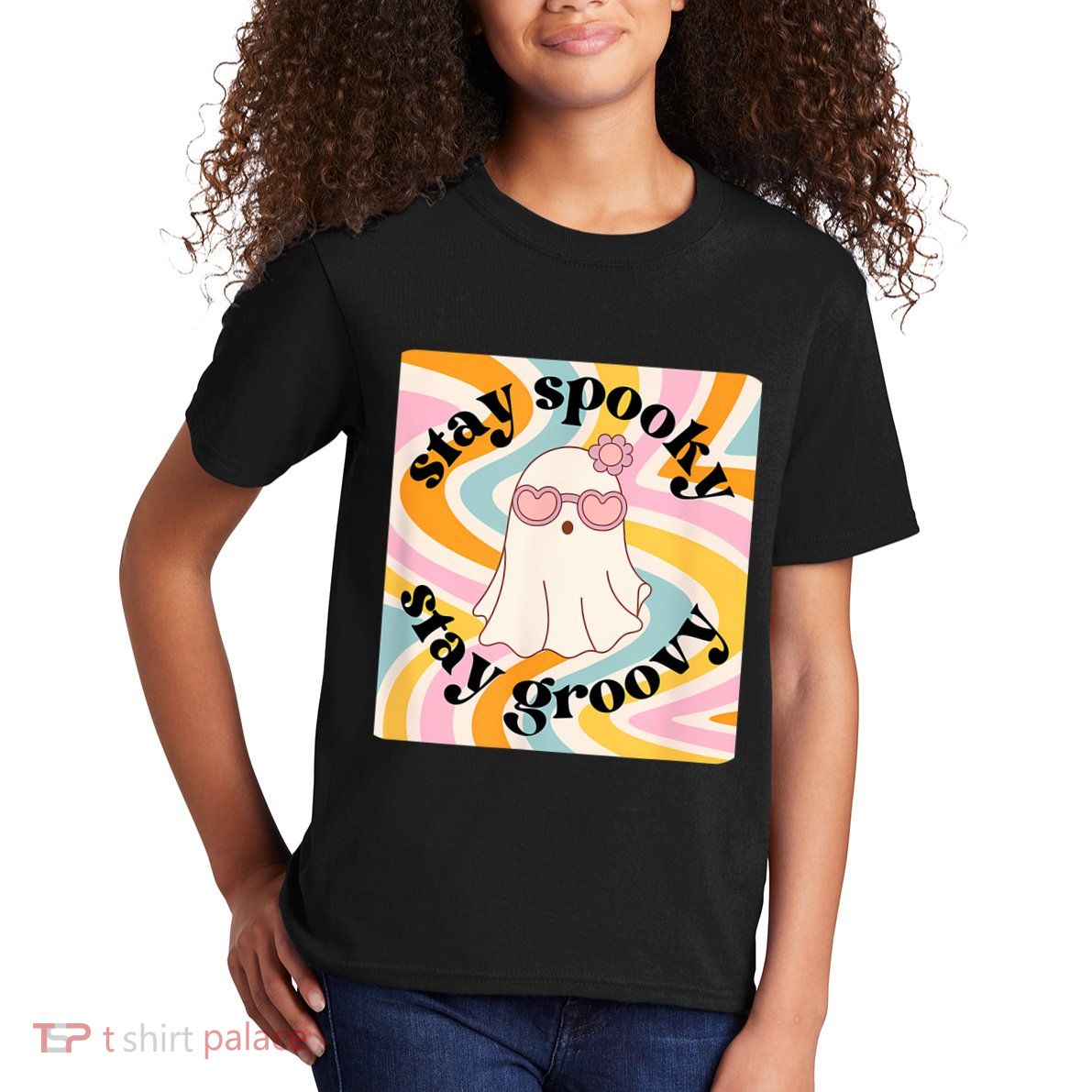 Stay Spooky Stay Groovy Halloween Kids T-Shirt