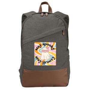 Stay Spooky Stay Groovy Halloween Cotton Canvas Backpack