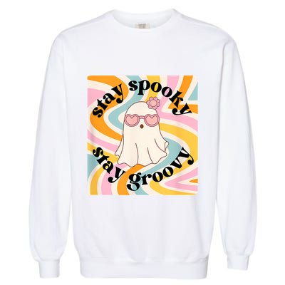 Stay Spooky Stay Groovy Halloween Garment-Dyed Sweatshirt