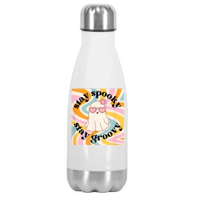 Stay Spooky Stay Groovy Halloween Stainless Steel Insulated Water Bottle