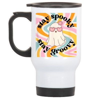 Stay Spooky Stay Groovy Halloween Stainless Steel Travel Mug