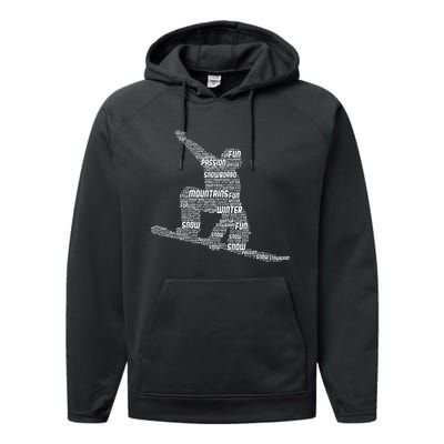 Snowboard Snowboarder Snowboarding Performance Fleece Hoodie