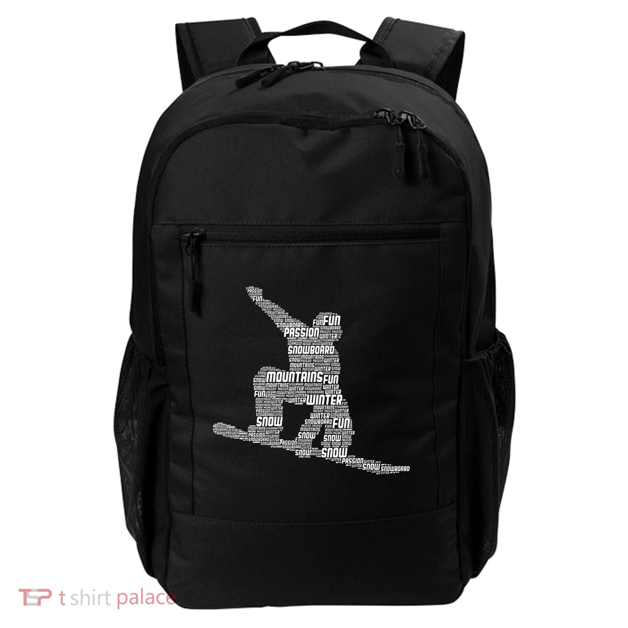 Snowboard Snowboarder Snowboarding Daily Commute Backpack