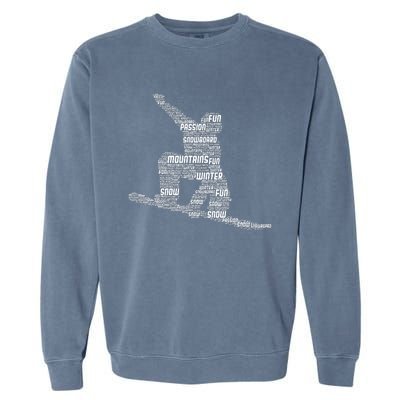 Snowboard Snowboarder Snowboarding Garment-Dyed Sweatshirt