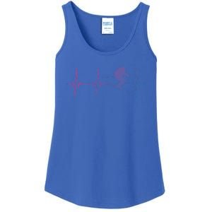 Ski Snowboard Skiing Heartbeat Snow Mountain Winter Skier Gift Ladies Essential Tank