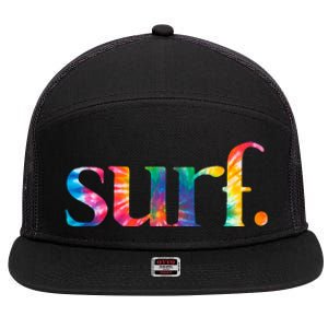 Surf Summer Surfing Rainbow 7 Panel Mesh Trucker Snapback Hat