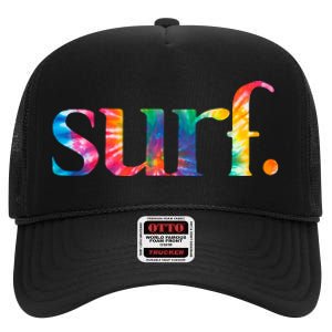 Surf Summer Surfing Rainbow High Crown Mesh Back Trucker Hat