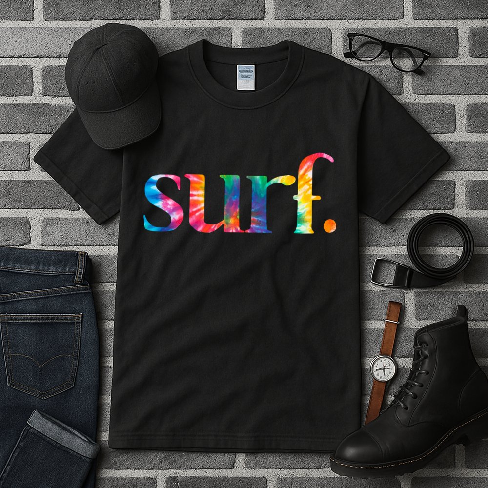 Surf Summer Surfing Rainbow Tall T-Shirt