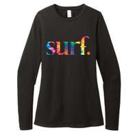 Surf Summer Surfing Rainbow Womens CVC Long Sleeve Shirt