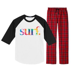 Surf Summer Surfing Rainbow Raglan Sleeve Pajama Set