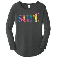 Surf Summer Surfing Rainbow Women's Perfect Tri Tunic Long Sleeve Shirt