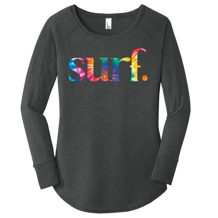 Surf Summer Surfing Rainbow Women's Perfect Tri Tunic Long Sleeve Shirt