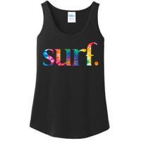 Surf Summer Surfing Rainbow Ladies Essential Tank