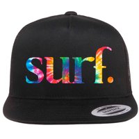 Surf Summer Surfing Rainbow Flatbill Hat