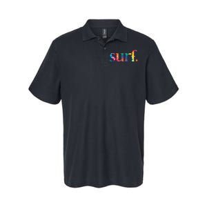 Surf Summer Surfing Rainbow Softstyle Adult Sport Polo