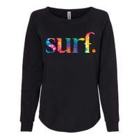 Surf Summer Surfing Rainbow Womens California Wash Sweatshirt