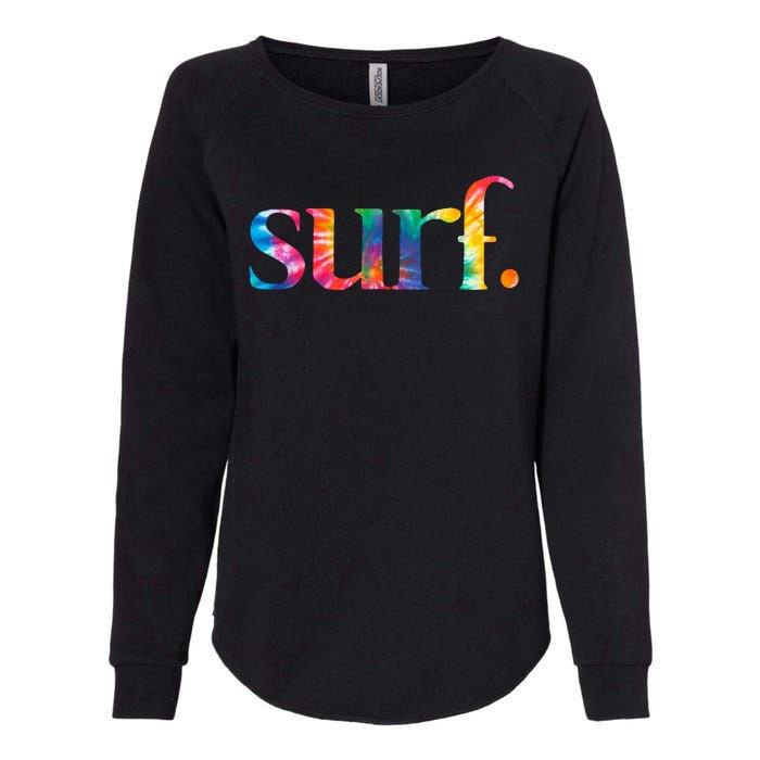 Surf Summer Surfing Rainbow Womens California Wash Sweatshirt