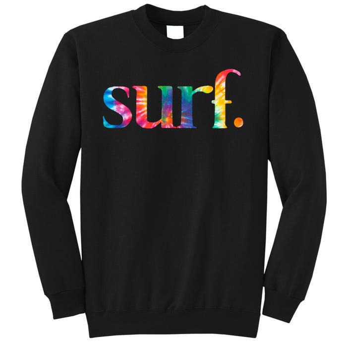 Surf Summer Surfing Rainbow Tall Sweatshirt