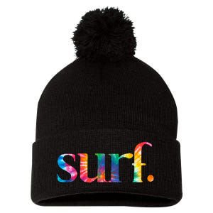 Surf Summer Surfing Rainbow Pom Pom 12in Knit Beanie