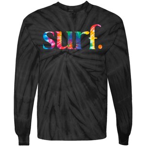 Surf Summer Surfing Rainbow Tie-Dye Long Sleeve Shirt