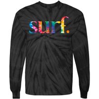 Surf Summer Surfing Rainbow Tie-Dye Long Sleeve Shirt