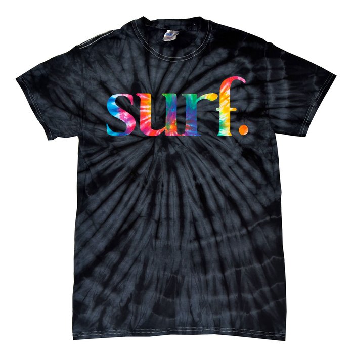 Surf Summer Surfing Rainbow Tie-Dye T-Shirt