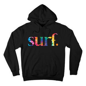 Surf Summer Surfing Rainbow Tall Hoodie