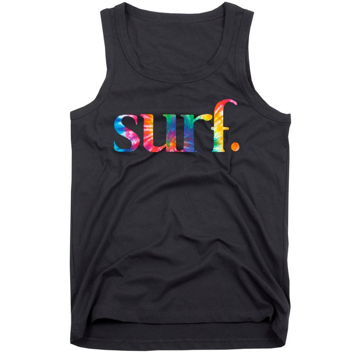 Surf Summer Surfing Rainbow Tank Top