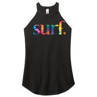 Surf Summer Surfing Rainbow Women's Perfect Tri Rocker Tank