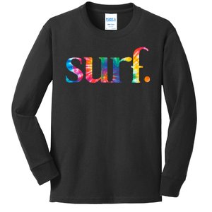 Surf Summer Surfing Rainbow Kids Long Sleeve Shirt