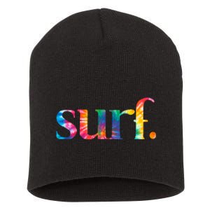 Surf Summer Surfing Rainbow Short Acrylic Beanie