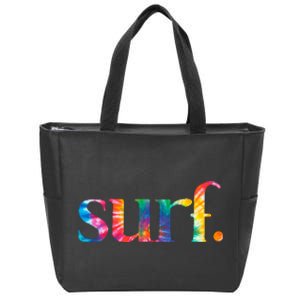 Surf Summer Surfing Rainbow Zip Tote Bag