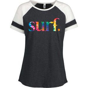 Surf Summer Surfing Rainbow Enza Ladies Jersey Colorblock Tee