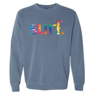 Surf Summer Surfing Rainbow Garment-Dyed Sweatshirt