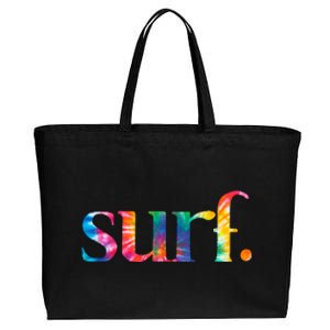 Surf Summer Surfing Rainbow Cotton Canvas Jumbo Tote