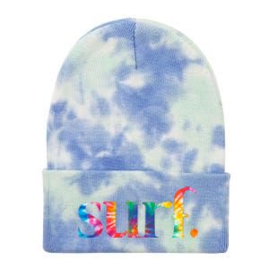 Surf Summer Surfing Rainbow Tie Dye 12in Knit Beanie