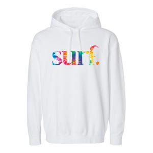 Surf Summer Surfing Rainbow Garment-Dyed Fleece Hoodie