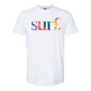 Surf Summer Surfing Rainbow Softstyle CVC T-Shirt