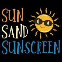 Sun Sand Sunscreen Drawstring Bag