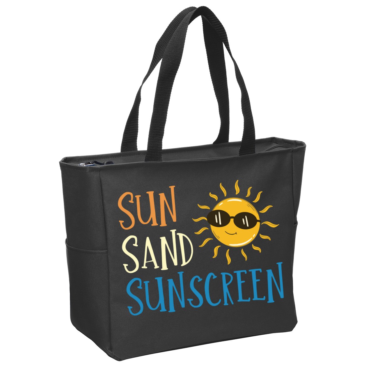 Sun Sand Sunscreen Zip Tote Bag