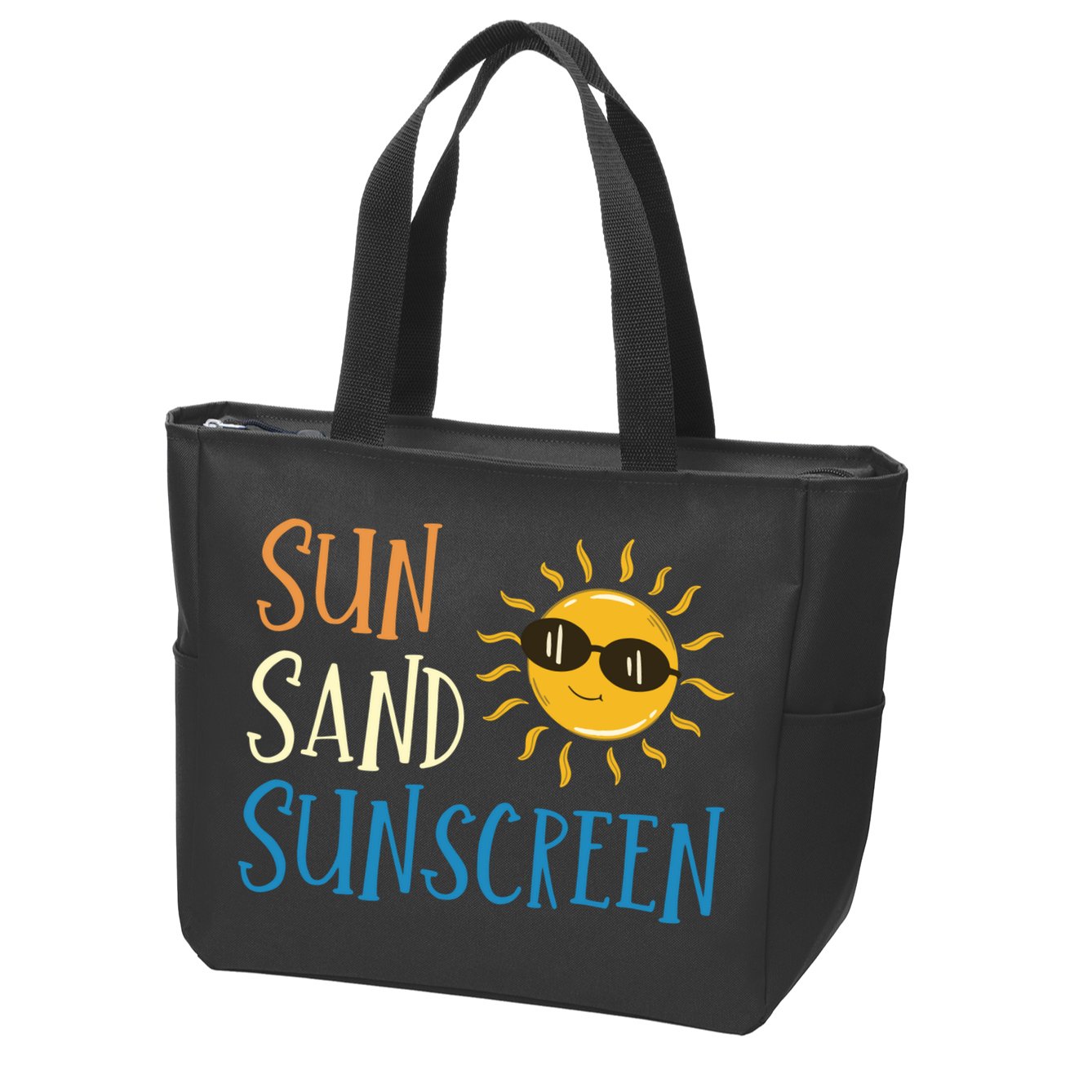 Sun Sand Sunscreen Zip Tote Bag