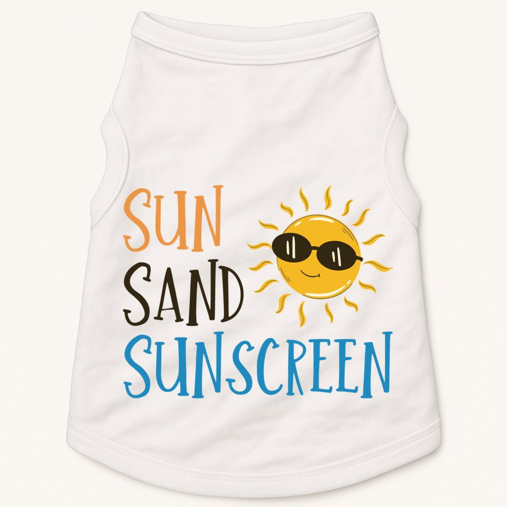 Sun Sand Sunscreen Doggie Tank