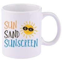 Sun Sand Sunscreen 11oz C Handle Ceramic Mug