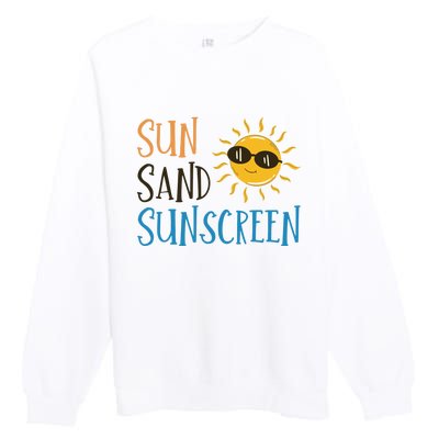 Sun Sand Sunscreen Premium Crewneck Sweatshirt