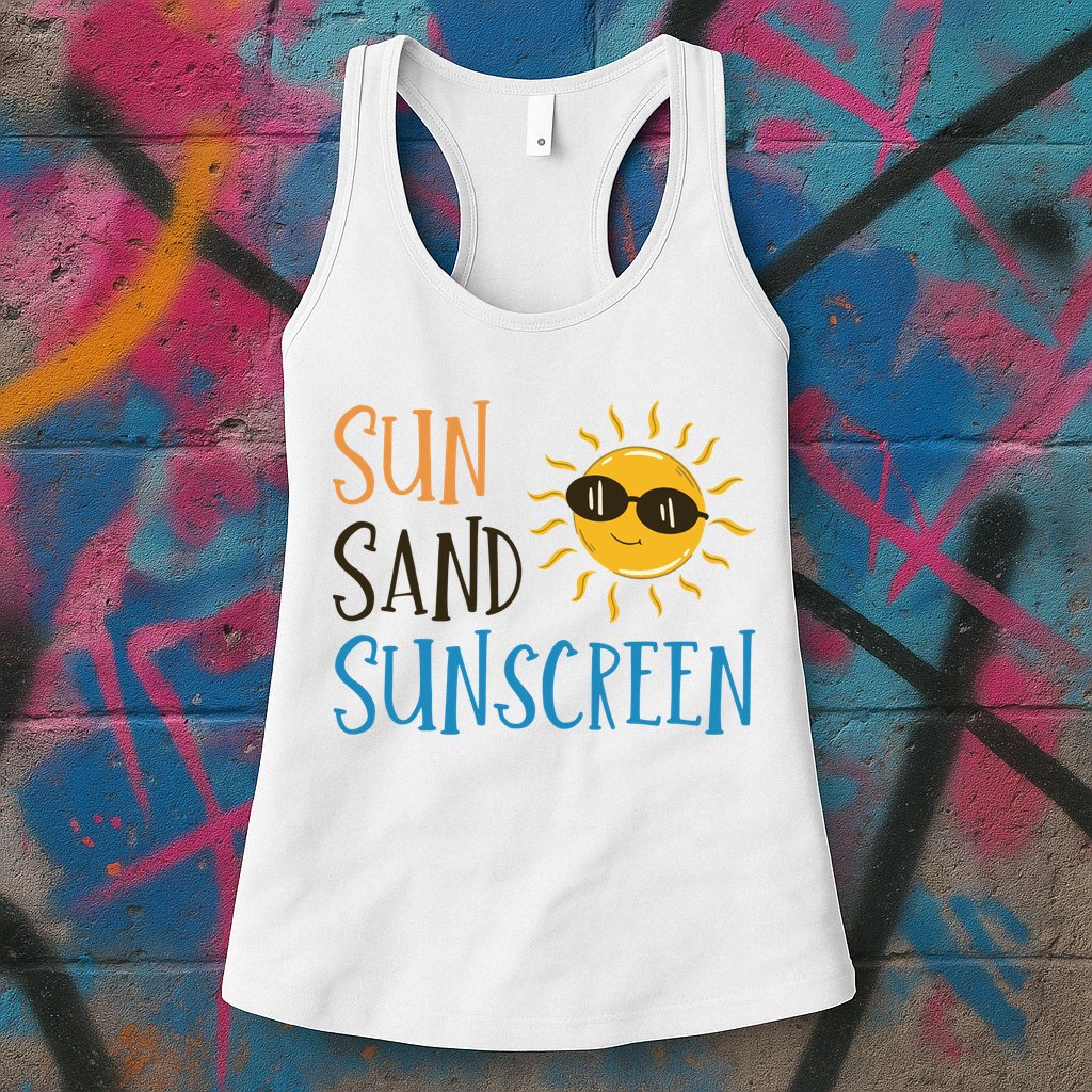 Sun Sand Sunscreen Womens Tank Top