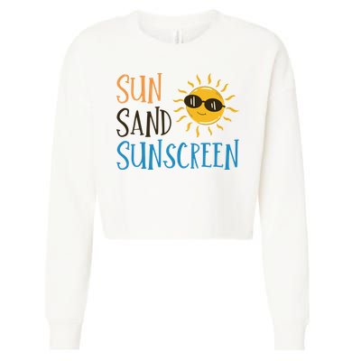 Sun Sand Sunscreen Cropped Pullover Crew