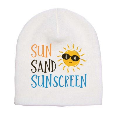Sun Sand Sunscreen Short Acrylic Beanie