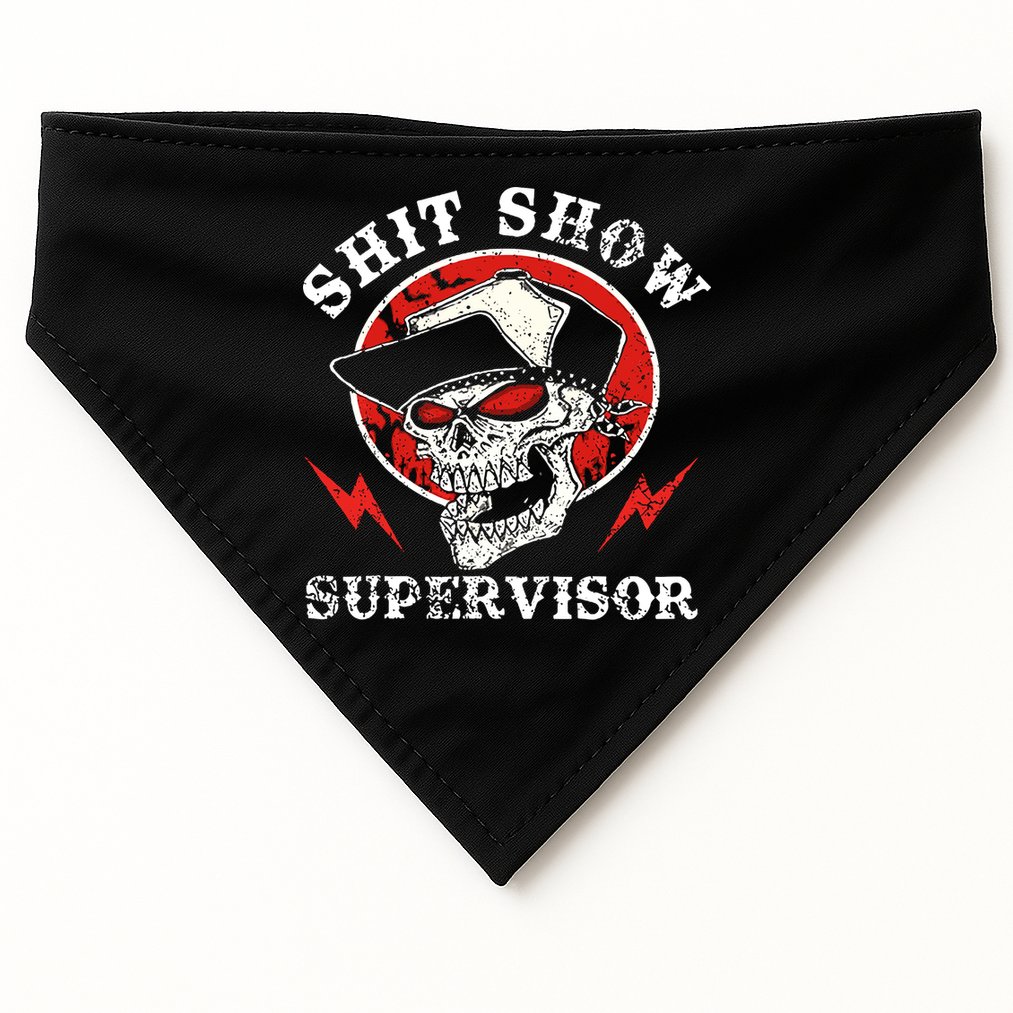 Shit Show Supervisor Skull USA-Made Doggie Bandana